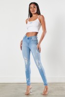 HOOD BABY Blue Ripped Jeans