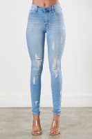 HOOD BABY Blue Ripped Jeans