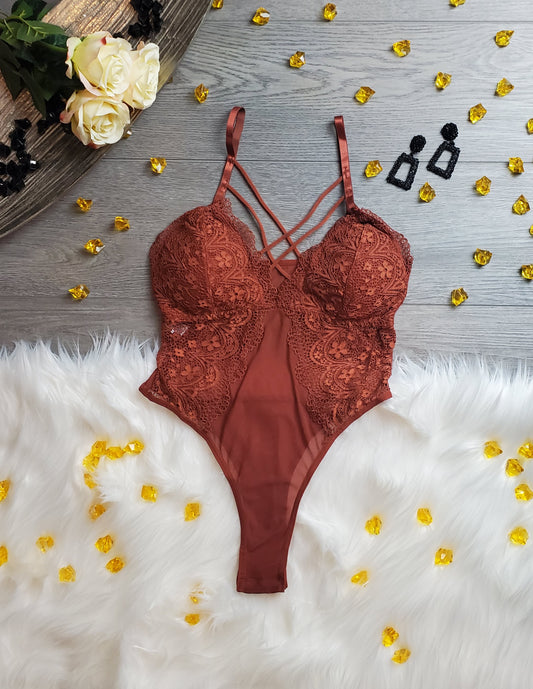 DOJA LACE CROSS BODYSUIT