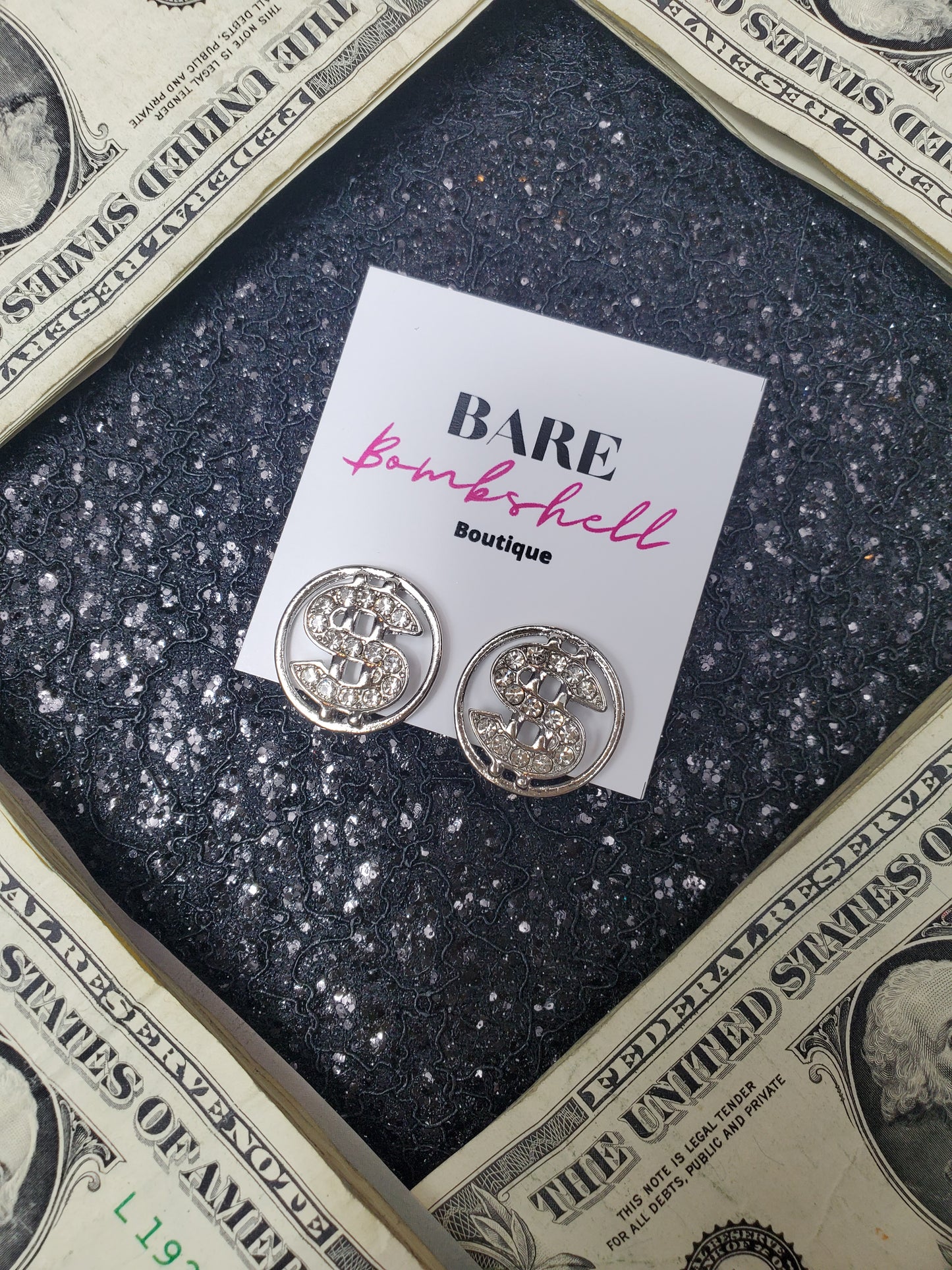 SHOT CALLER Money Stud Earrings