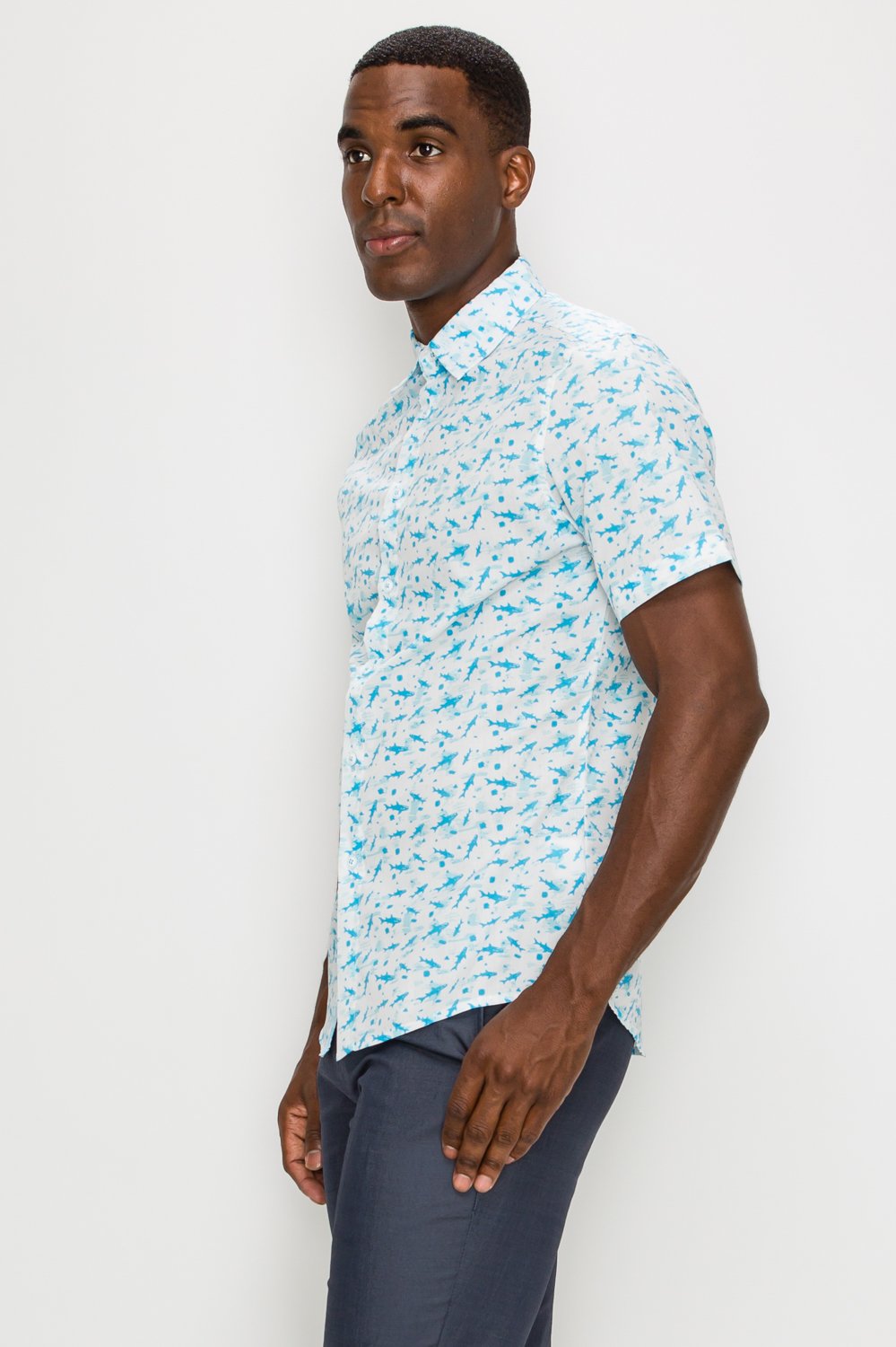 SHARK Short Sleeve Dress Shirt