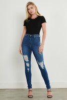 FLY GIRL Skinny Ripped Jeans